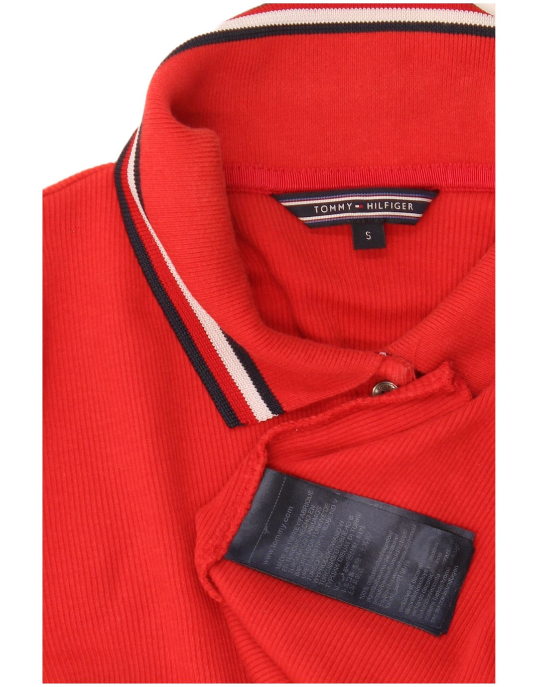 Tommy Hilfiger Polo Femme UK 8 Petit Rouge
