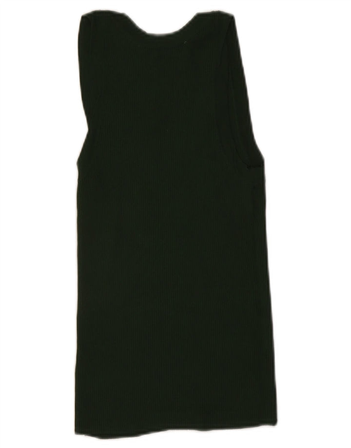 Zara Womens Crop Vest Débardeur UK 8 Petit Vert