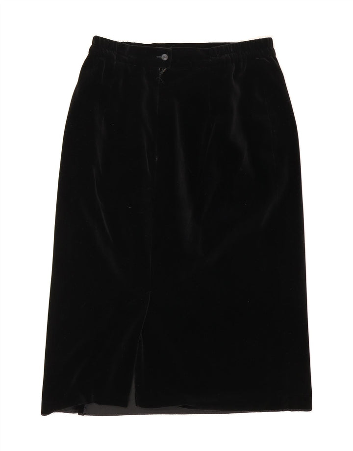 LIBRA Womens Midi Skirt UK 14 Large W32  Black Vintage Libra and Second-Hand Libra from Messina Hembry 