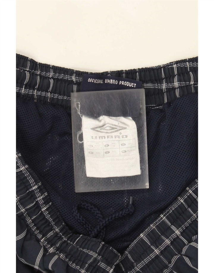 Umbro Short de Bain Homme 2XL Bleu Marine à Carreaux Polyester