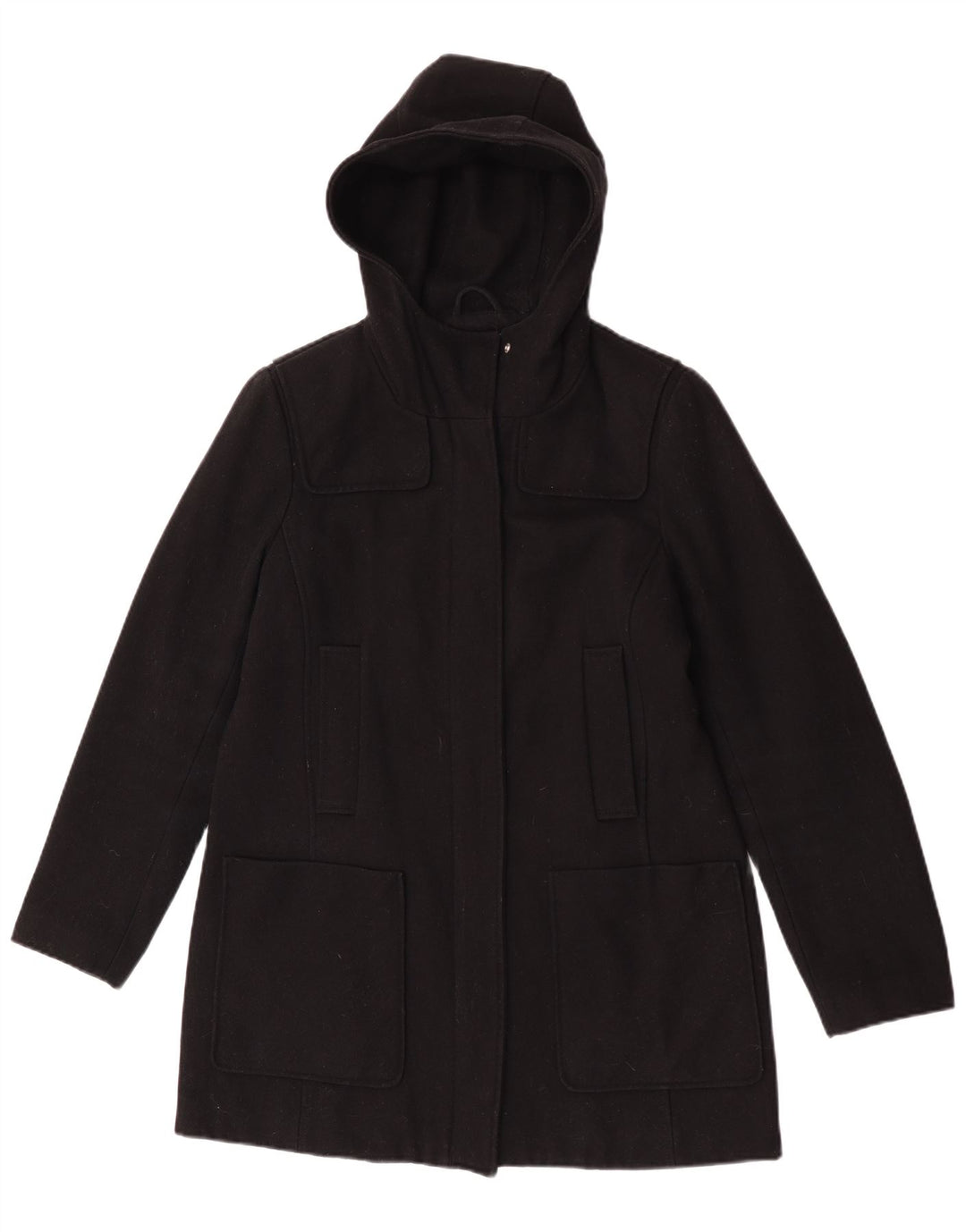 Michael Kors Veste Parka à capuche pour femme UK 14 Laine noire moyenne
