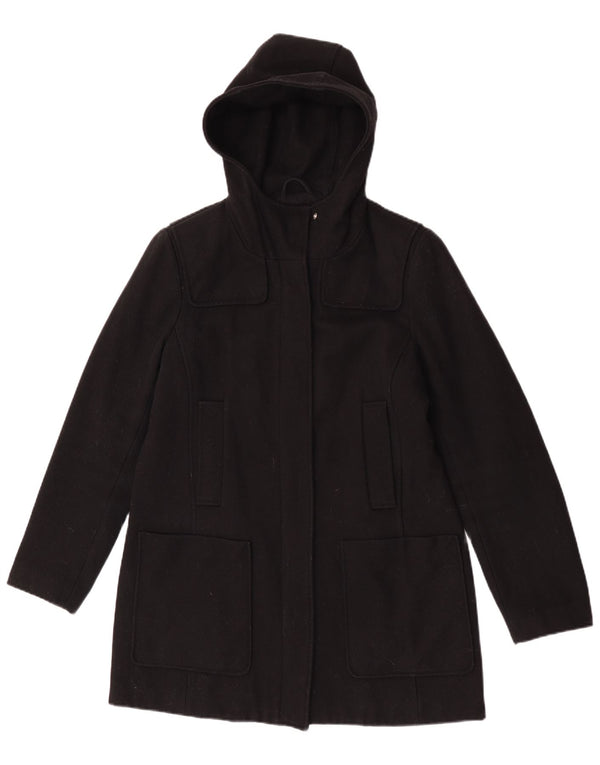 Michael Kors Veste Parka à capuche pour femme UK 14 Laine noire moyenne