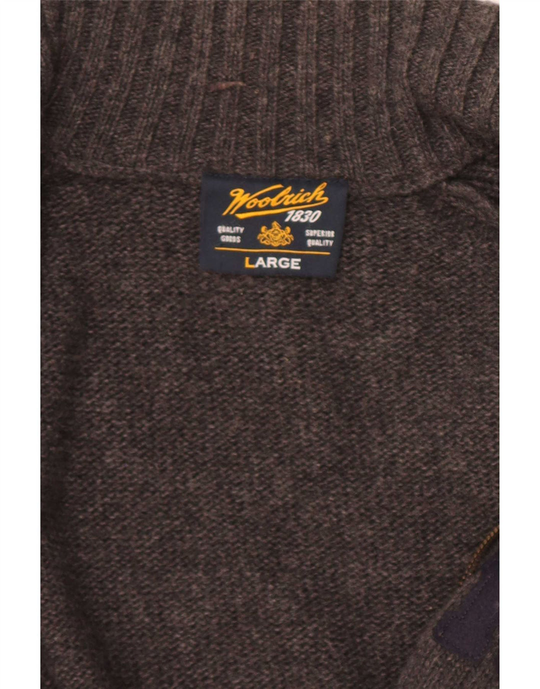Woolrich Cardigan Graphique Pull Homme Grand Gris