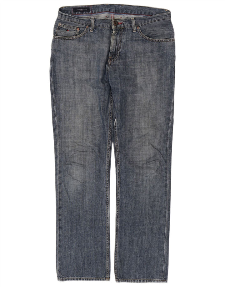 TOMMY HILFIGER Jean Droit Homme W33 L32 Bleu Coton