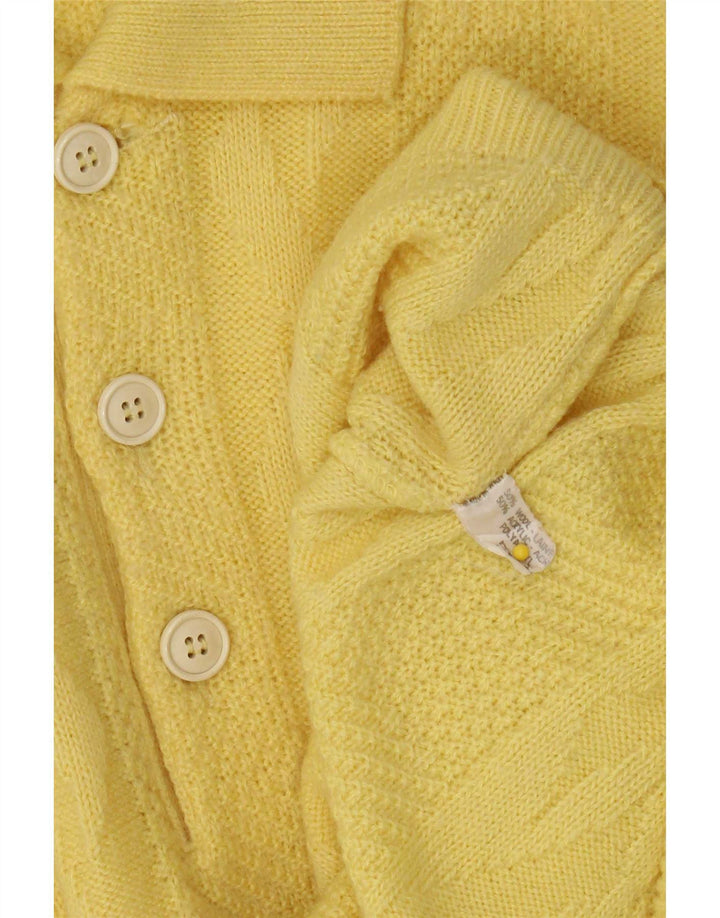 vintage Mens Polo Neck Jumper Pull Grande Laine Jaune