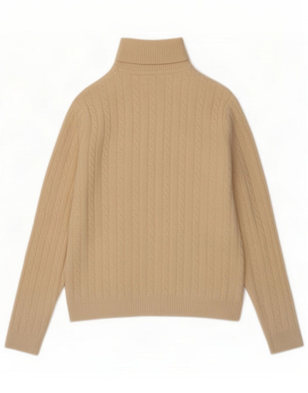 Sun68 Pull col roulé pour femme UK 14 Laine blanc cassé moyen