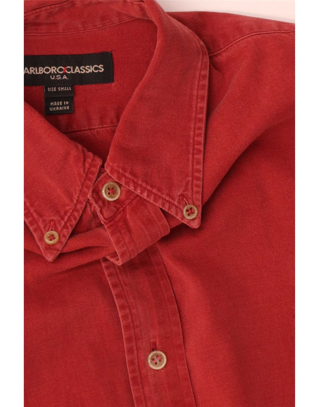 Marlboro Classics Chemise Homme Petit Rouge Coton