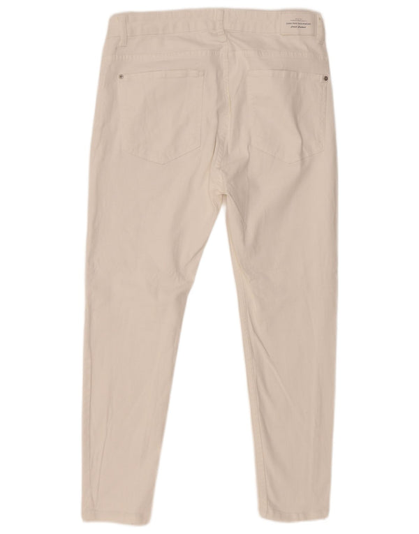 Zara Jean skinny effet vieilli pour femme EU 46 XL W36 L27 Blanc