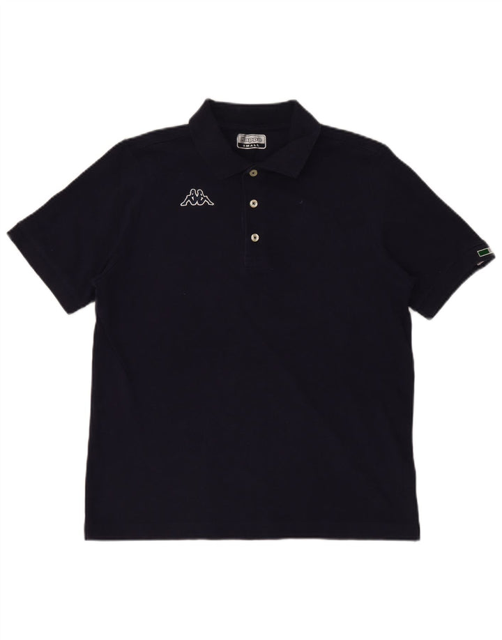 Kappa Polo Homme Petit Bleu Marine Coton