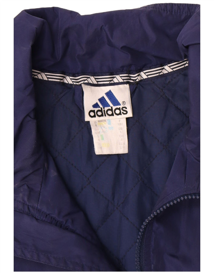 Adidas Veste coupe-vent pour homme UK 44/46 Large Bleu Marine Polyamide