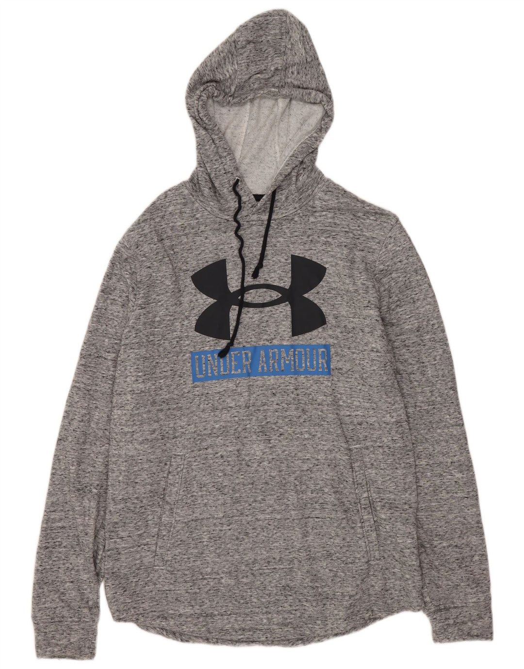Under Armour Pull à Capuche Graphique Homme Gris Moyen Moucheté Coton