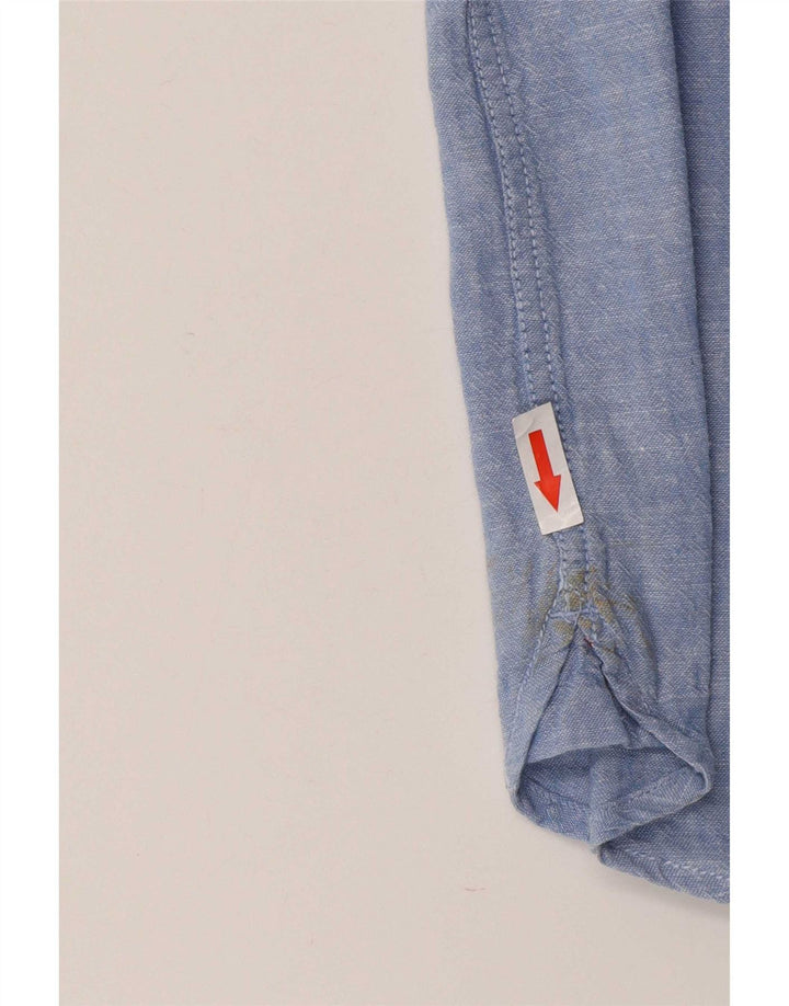 Chemise à manches courtes pour homme Fat Face en lin bleu petit