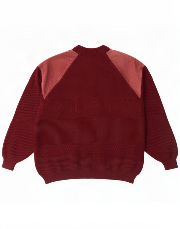 Rainbow Pull à col rond pour homme IT 50 Bordeaux moyen colour block