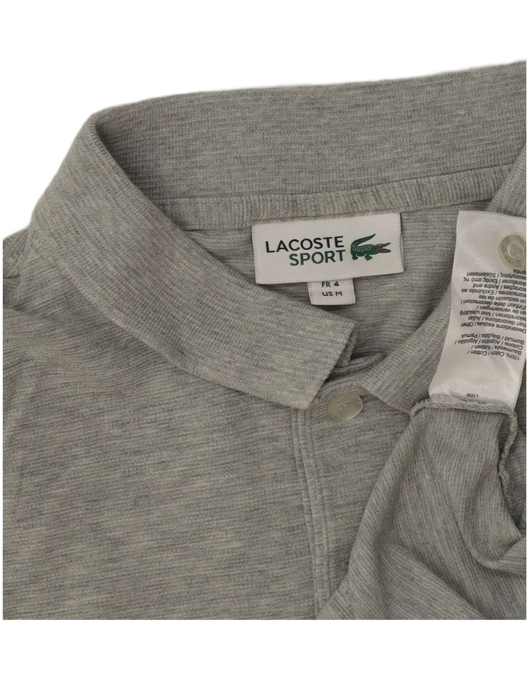 Lacoste Polo Homme Taille 4 Coton Chiné Gris Moyen