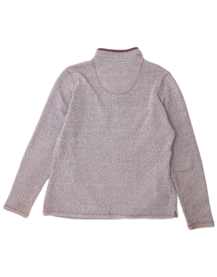 Weird Fish Pull à col zippé pour femme UK 14 Grand Violet Polyester