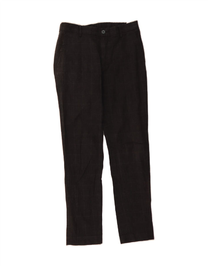 MASSIMO DUTTI Mens Slim Fit Chino Trousers EU 40 Medium W31 L30 Grey Check Vintage Massimo Dutti and Second-Hand Massimo Dutti from Messina Hembry 