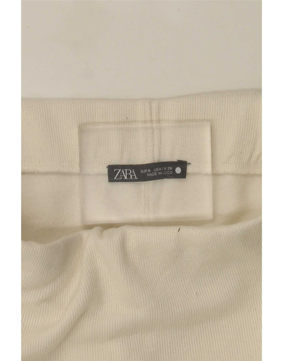 Zara Femme Jupe Midi Small W26 Blanc Cassé