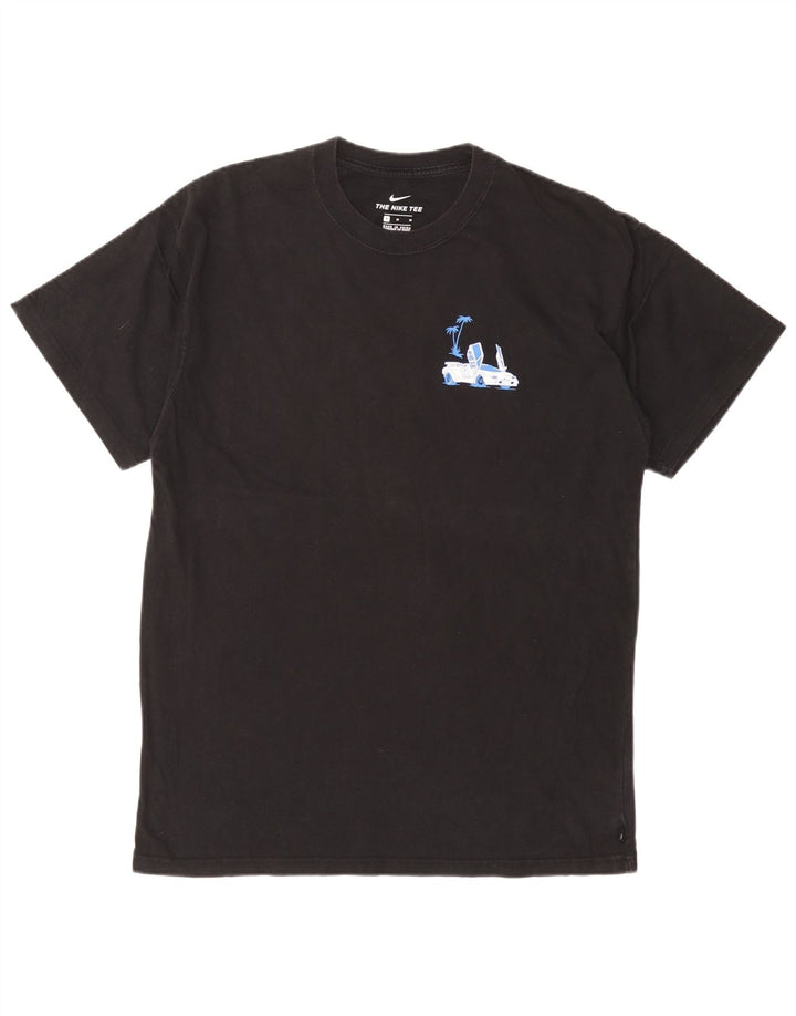 NIKE T-shirt graphique pour homme en coton noir moyen