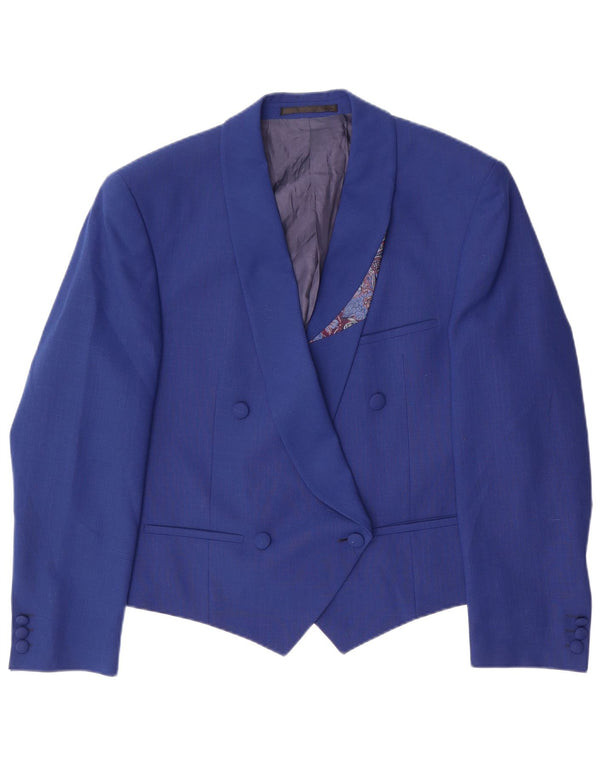 ERIC LASALLE Veste Blazer Croisée Femme IT 48 XL Bleu