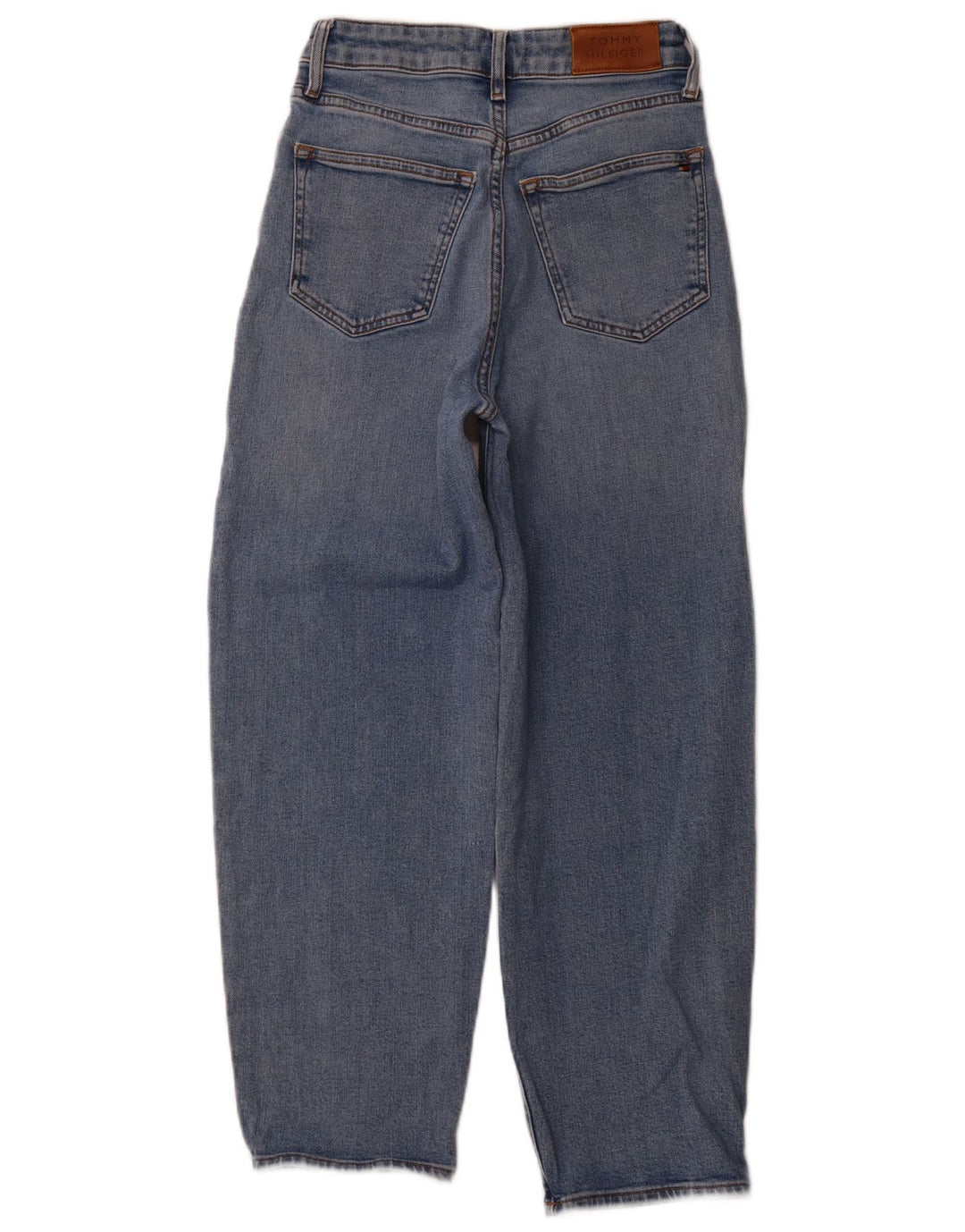 TOMMY HILFIGER Jean fuselé taille haute à jambe ballon pour femme W25 L25 Bleu