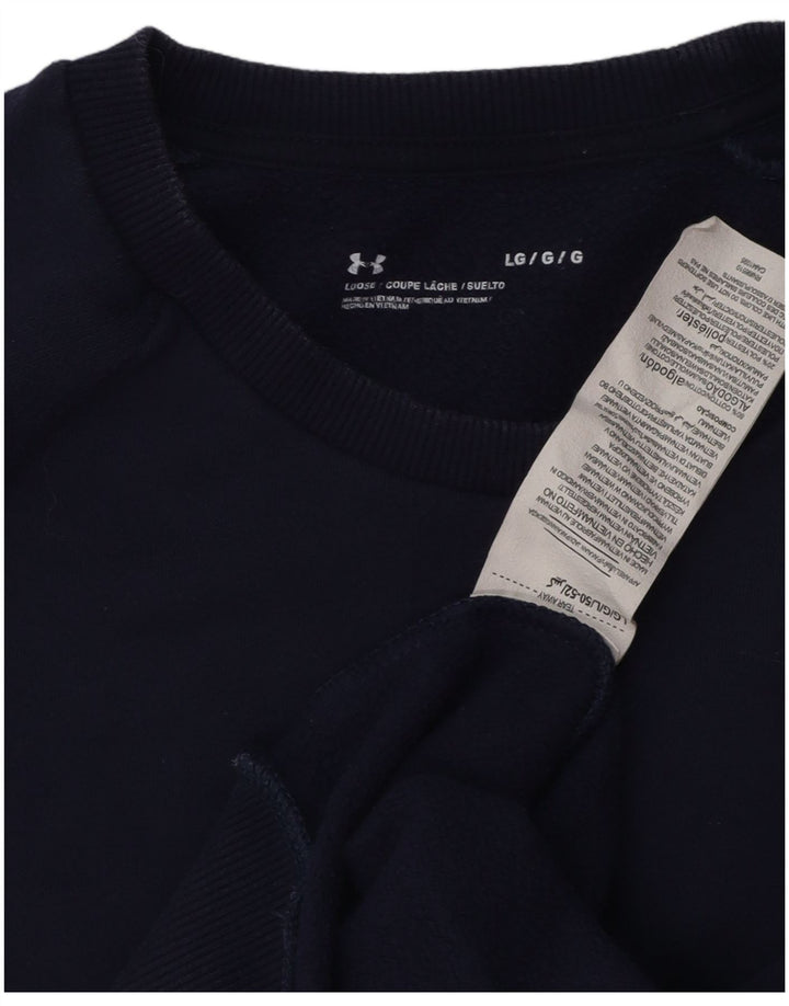 Under Armour Sweat-shirt pour homme en coton bleu marine Taille L