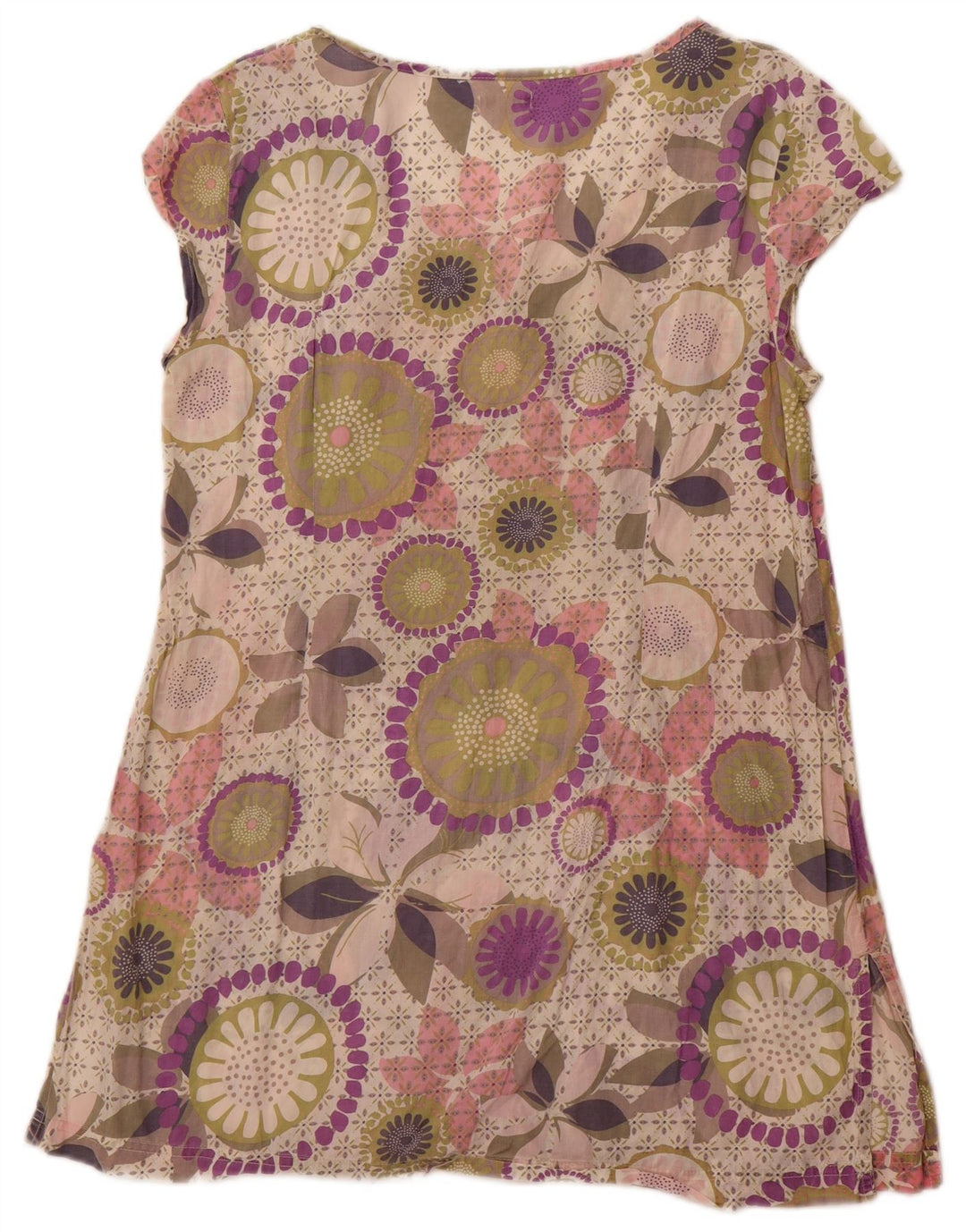 WHITE STUFF Robe basique pour femme UK 14 Coton floral violet moyen