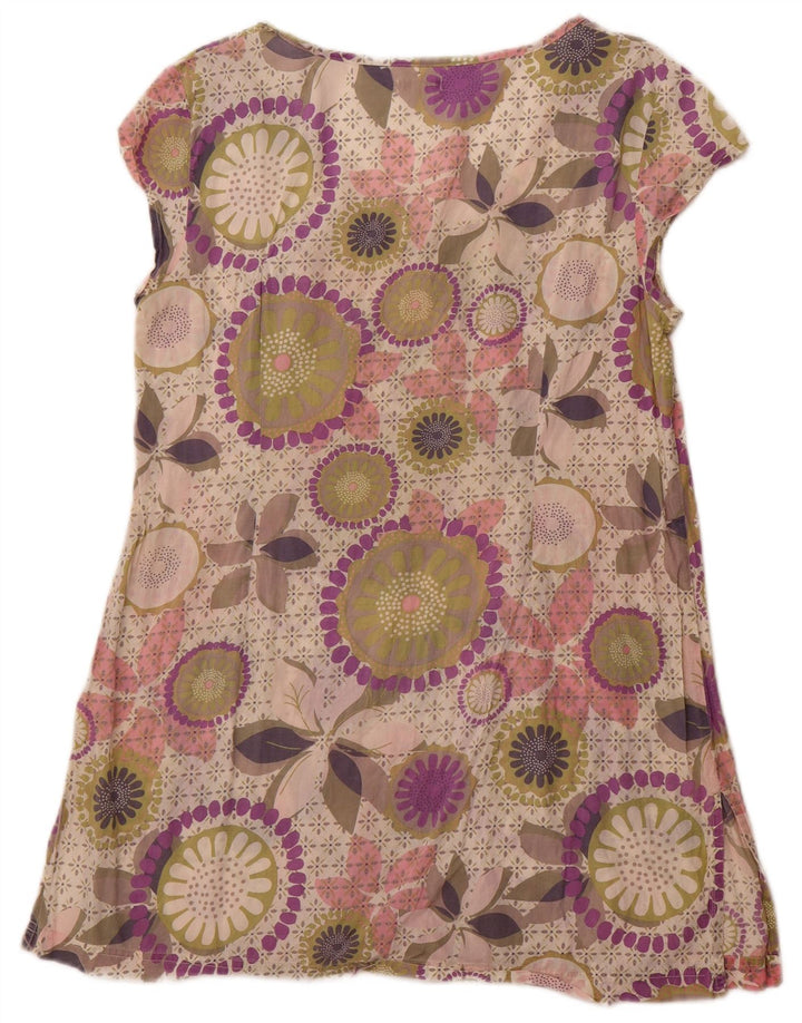 WHITE STUFF Robe basique pour femme UK 14 Coton floral violet moyen