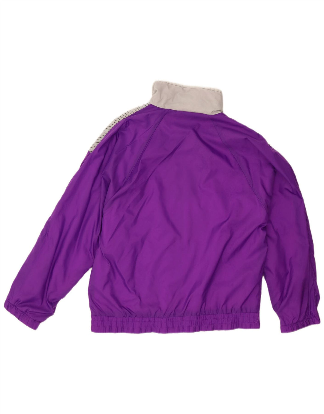 vintage Femmes Plein Survêtement EU 42 Grand Violet Rayé Polyamide
