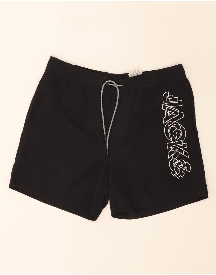 Jack & Jones Short de Bain Graphique Homme Noir Moyen Polyester