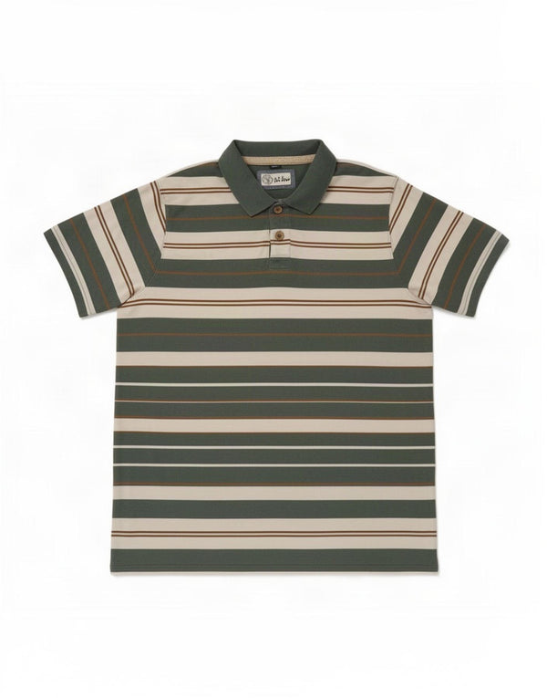 Polo Homme Fat Face XL Coton Rayé Vert