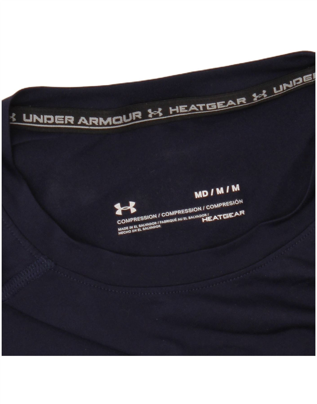 Under Armour T-Shirt Heat Gear Homme Bleu Marine Moyen Synthétique