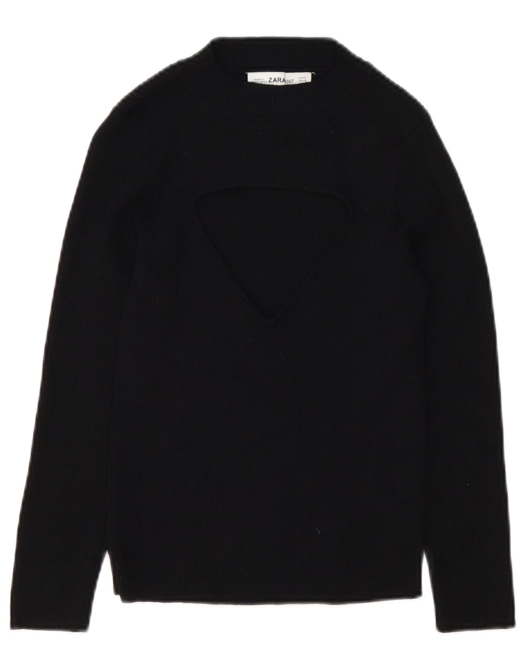 Zara Pull ras du cou pour femme UK 10 Petit Noir