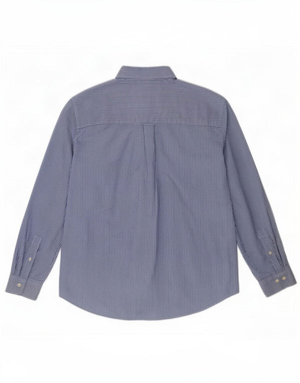 Chaps Chemise homme facile d'entretien 2XL en coton à fines rayures bleues