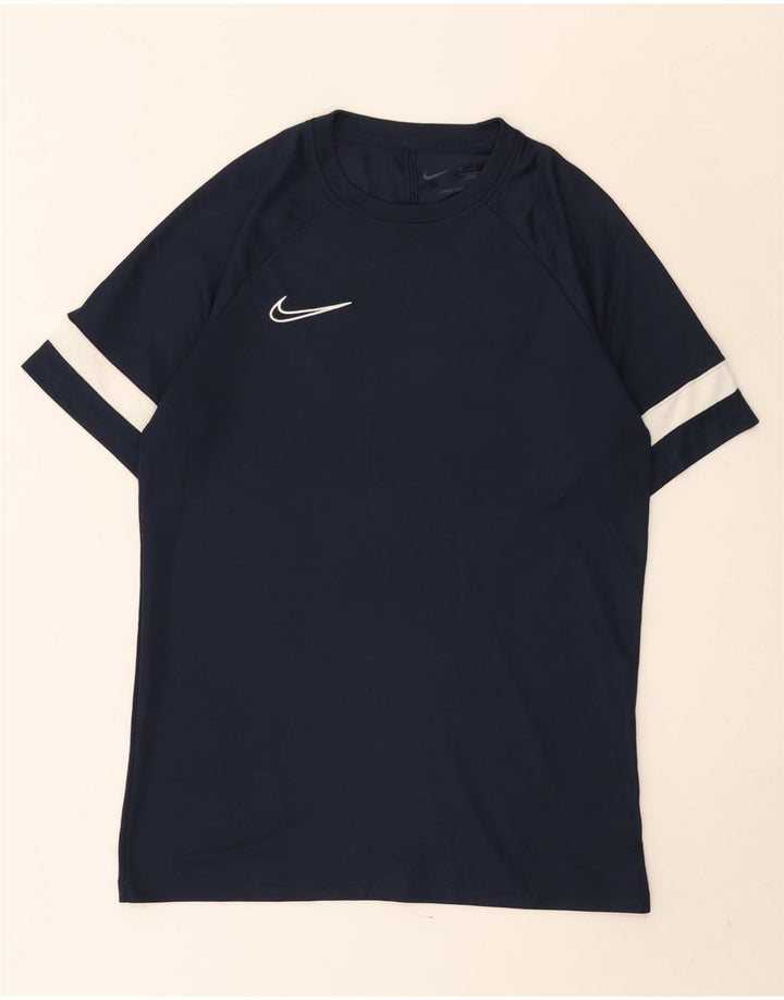 Nike Hommes Dri Fit T-Shirt Haut Bleu Marine Colorblock