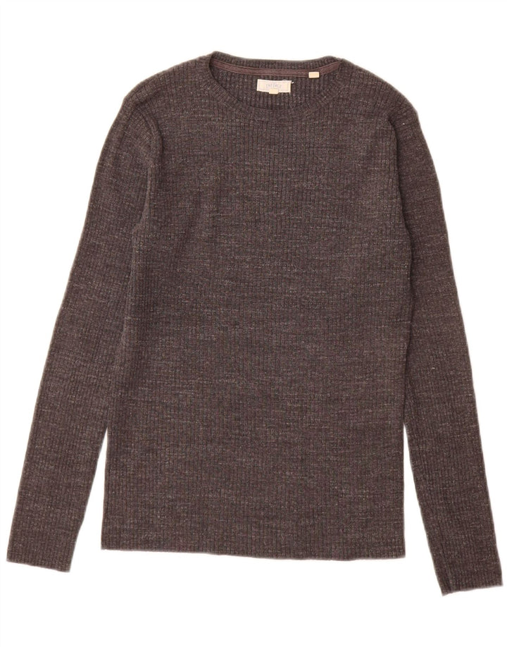 Fat Face Top Femme Manches Longues UK 42 Gris Moyen Coton