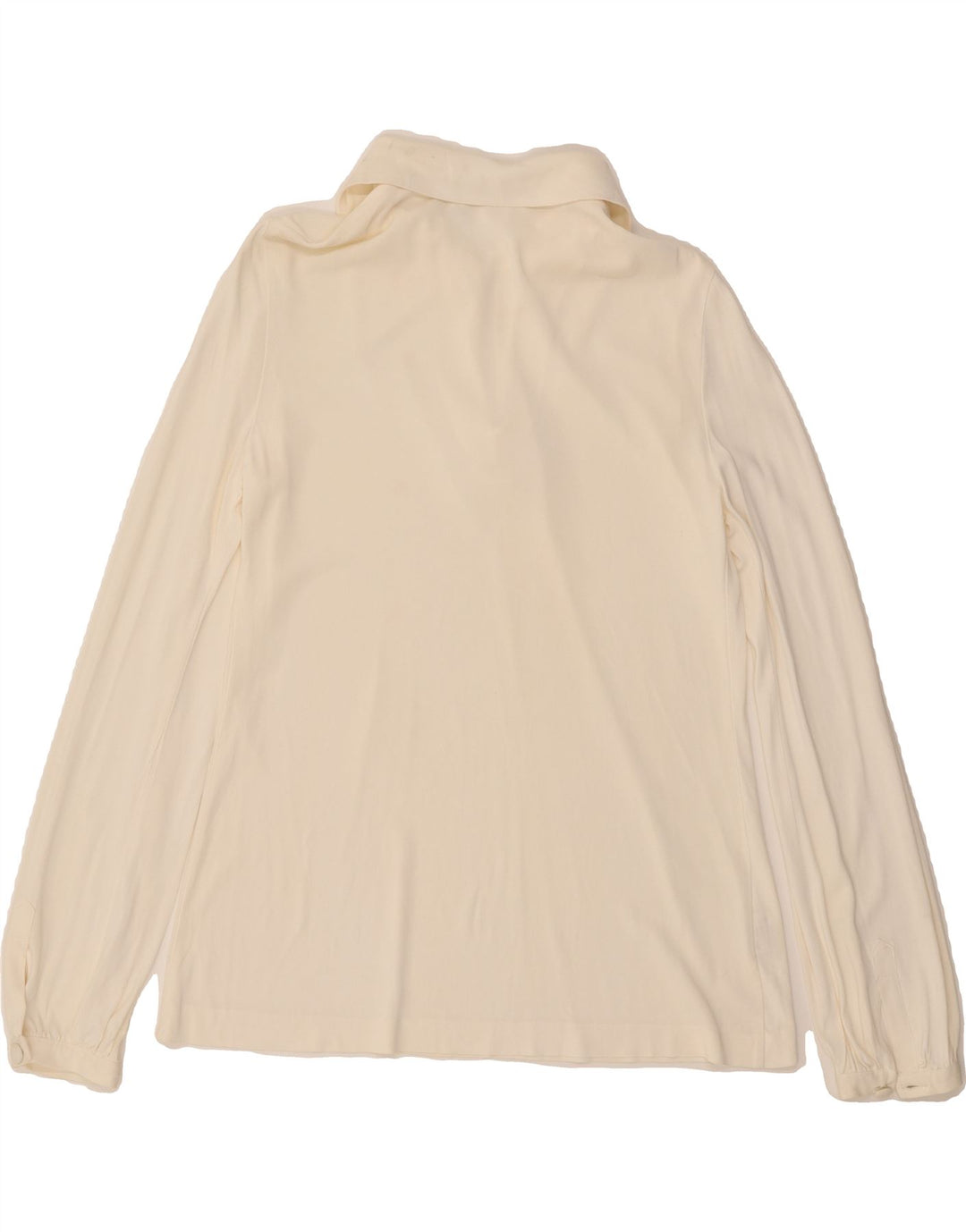 CONFEZIONI Womens Long Sleeve Blouse Top IT 46 Large White Acetate Vintage Confezioni and Second-Hand Confezioni from Messina Hembry 
