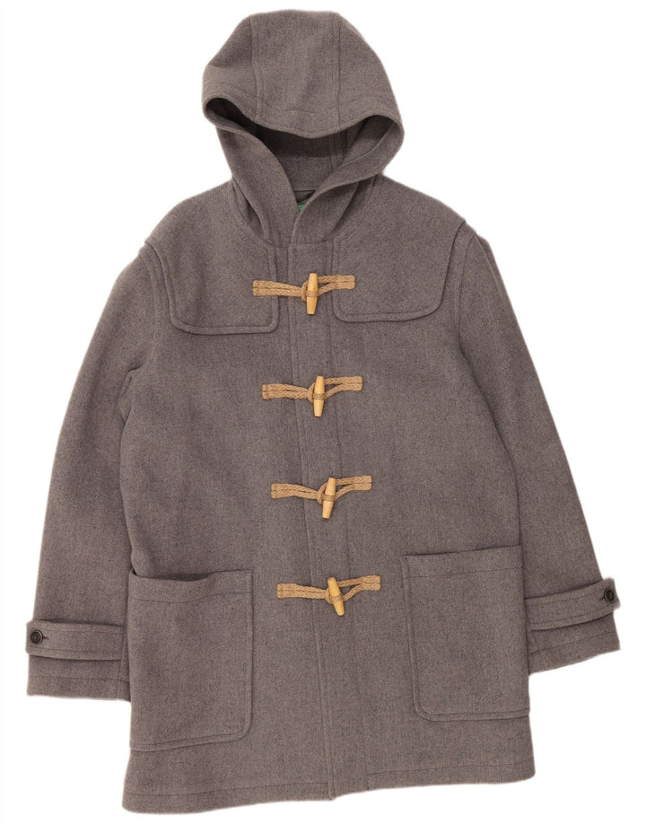 BENETTON Duffle-coat à capuche pour homme UK 42 XL Gris Laine