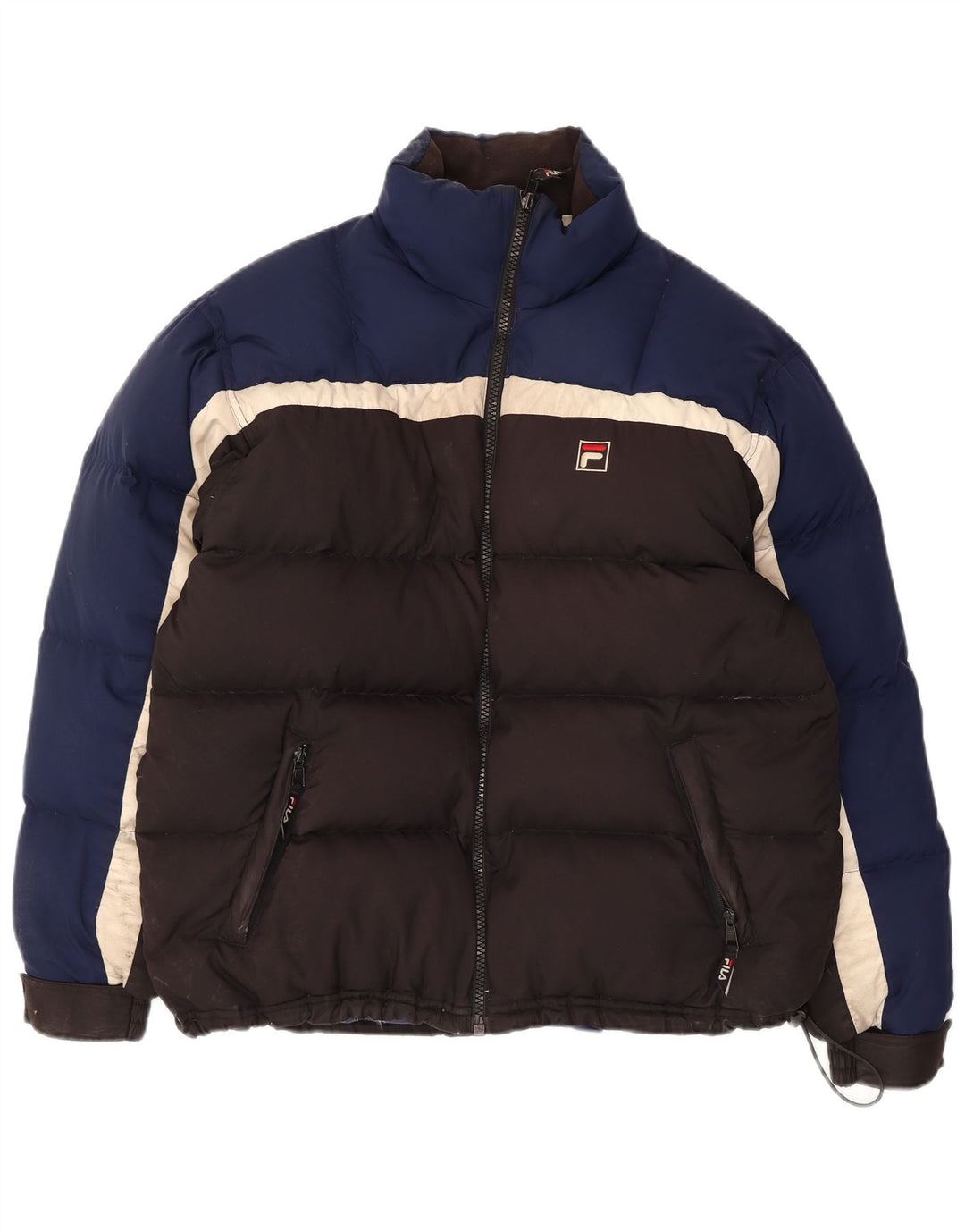 Fila Veste matelassée pour homme UK 36 Small Noir Colorblock Polyester