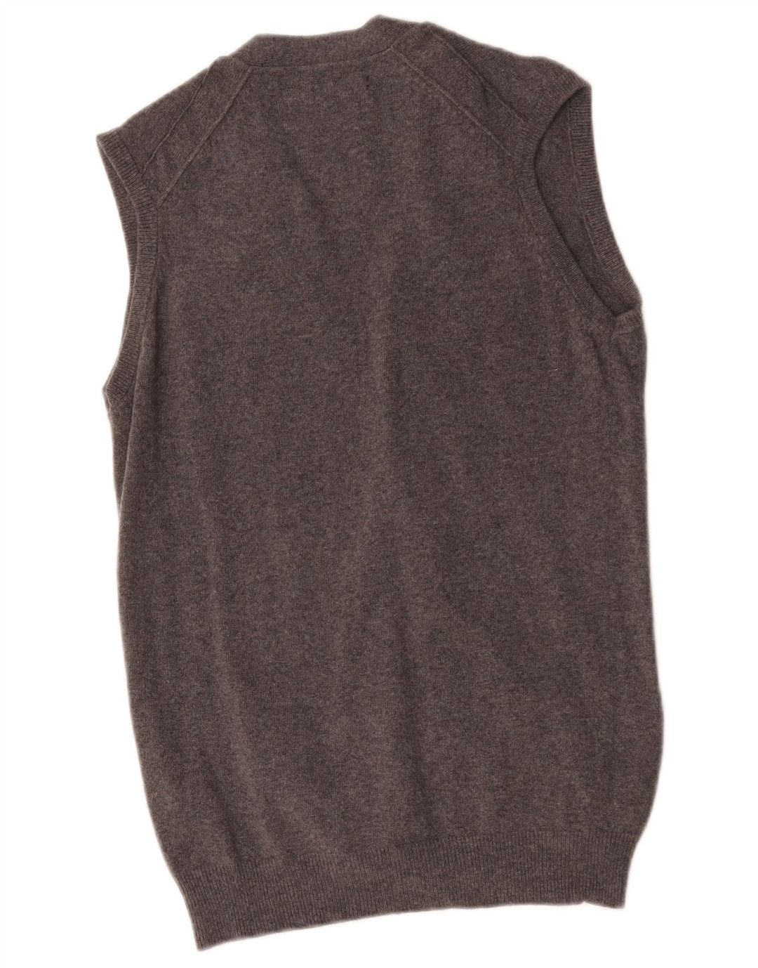 Massimo Dutti Cardigan sans manches en laine gris moyen pour homme