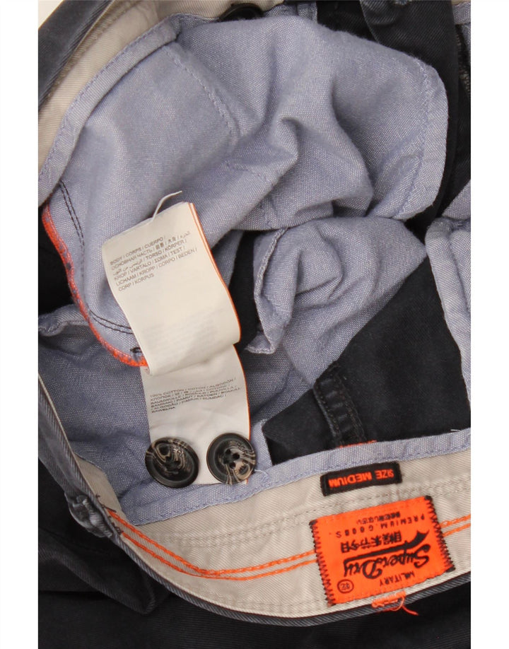 Superdry Pantalon Chino Slim Fit Homme Moyen W32 L30 Bleu Marine Coton