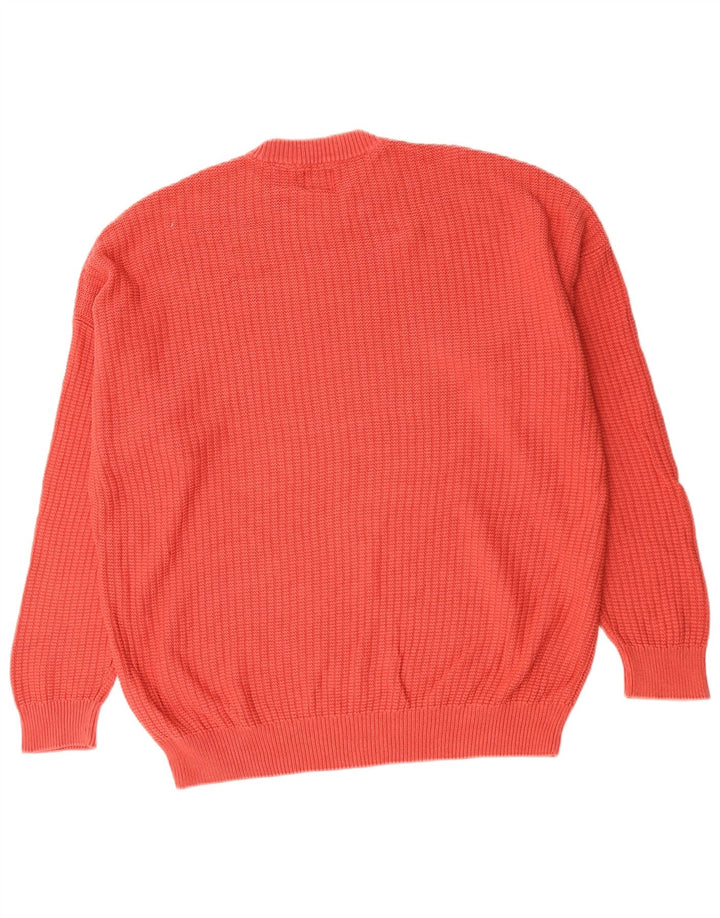 Zara Pull Col Rond Homme Rouge Moyen Coton