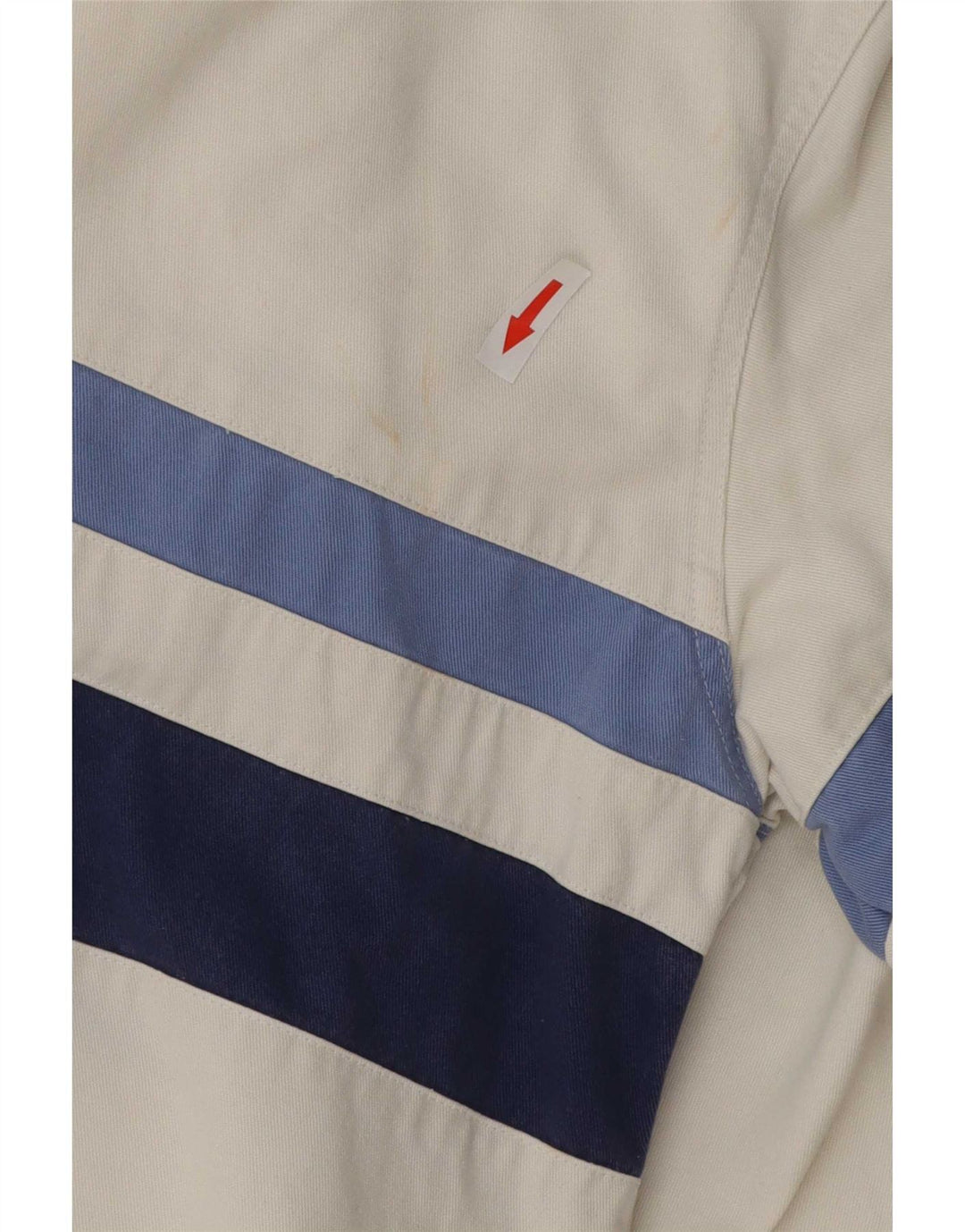 Crew Clothing Chemise pull homme en coton rayé blanc moyen