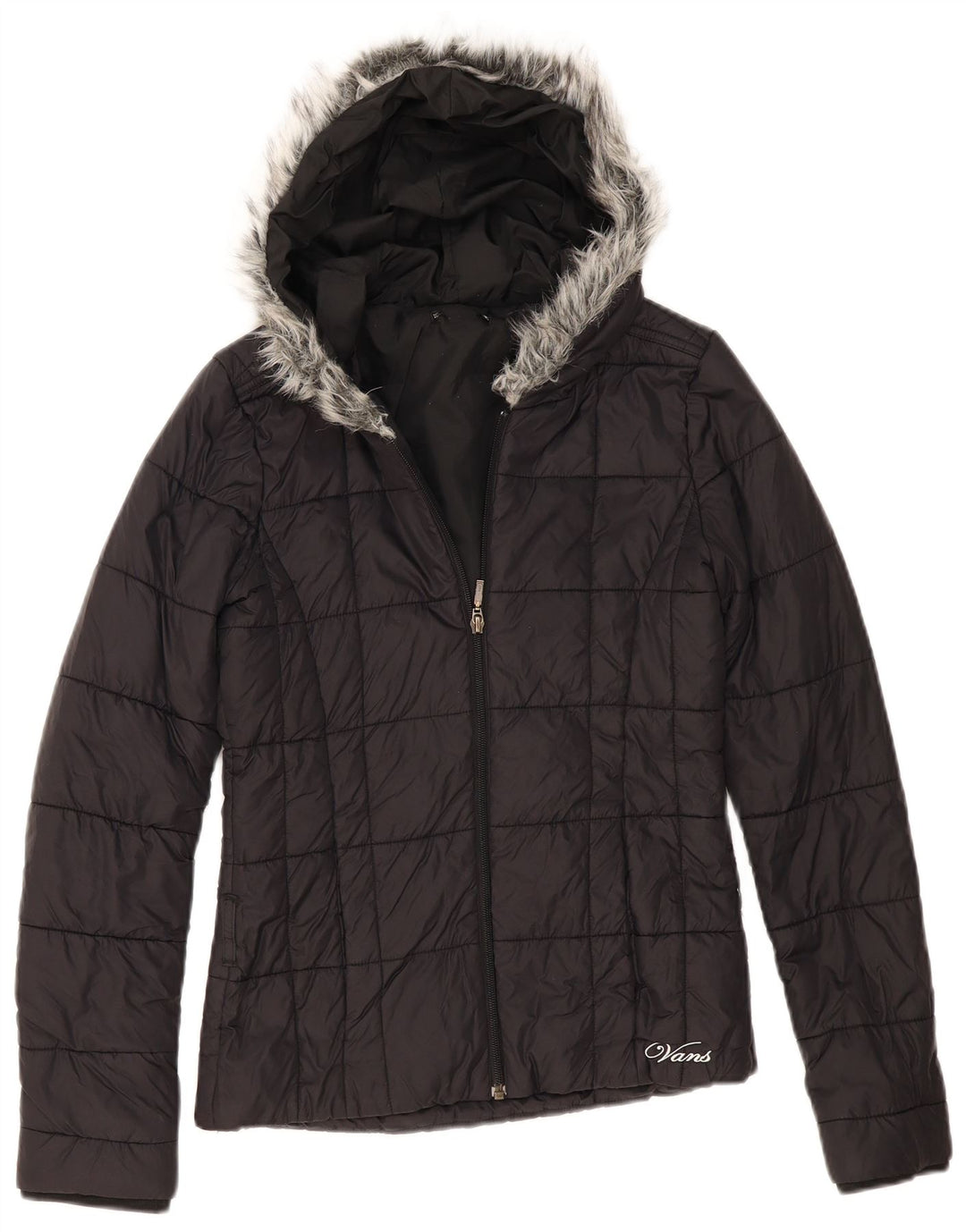 Vans Veste rembourrée à capuche pour femme UK 10 Small Noir