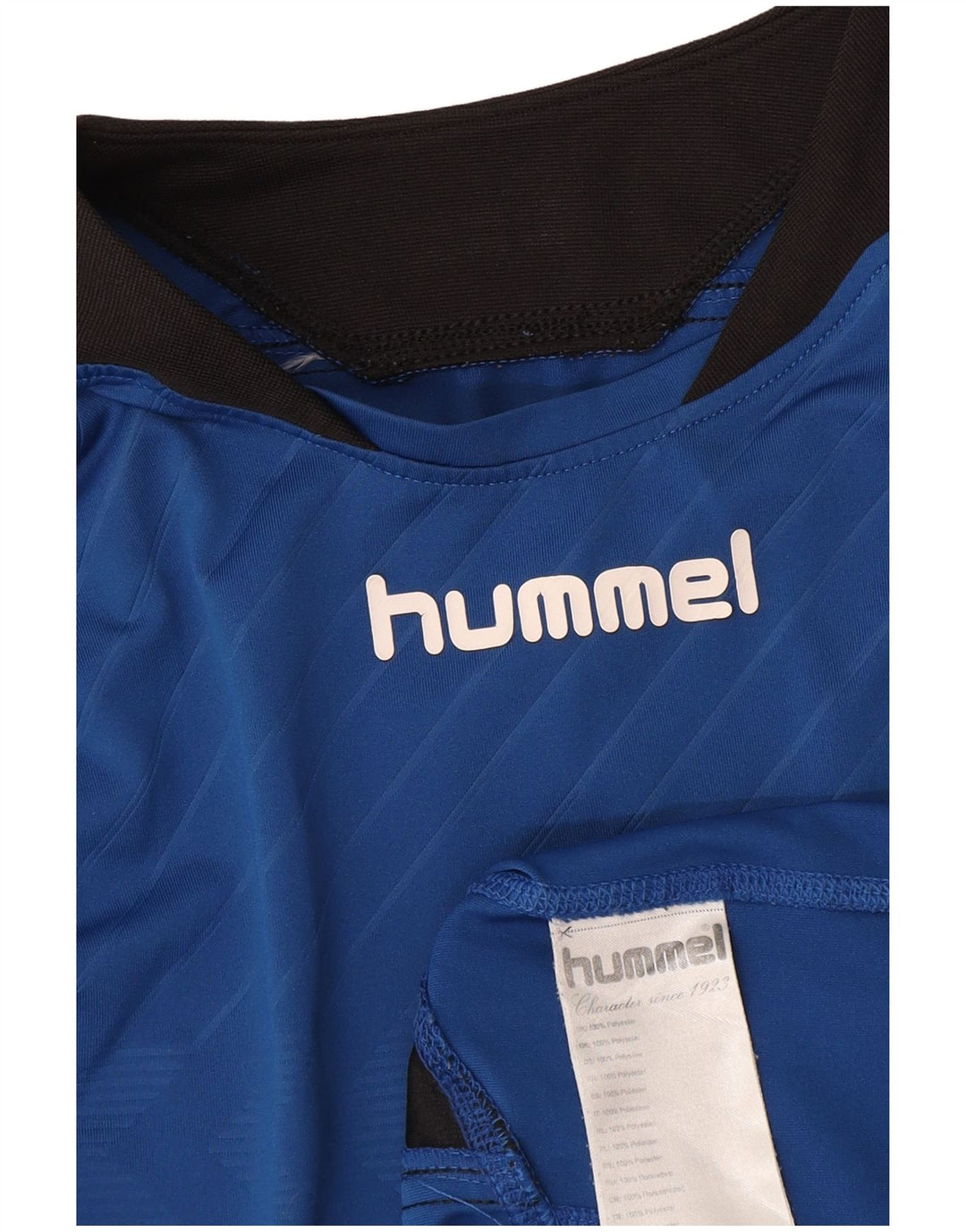 Hummel Haut Graphique à Manches Longues Homme Bleu Moyen Polyester Sports