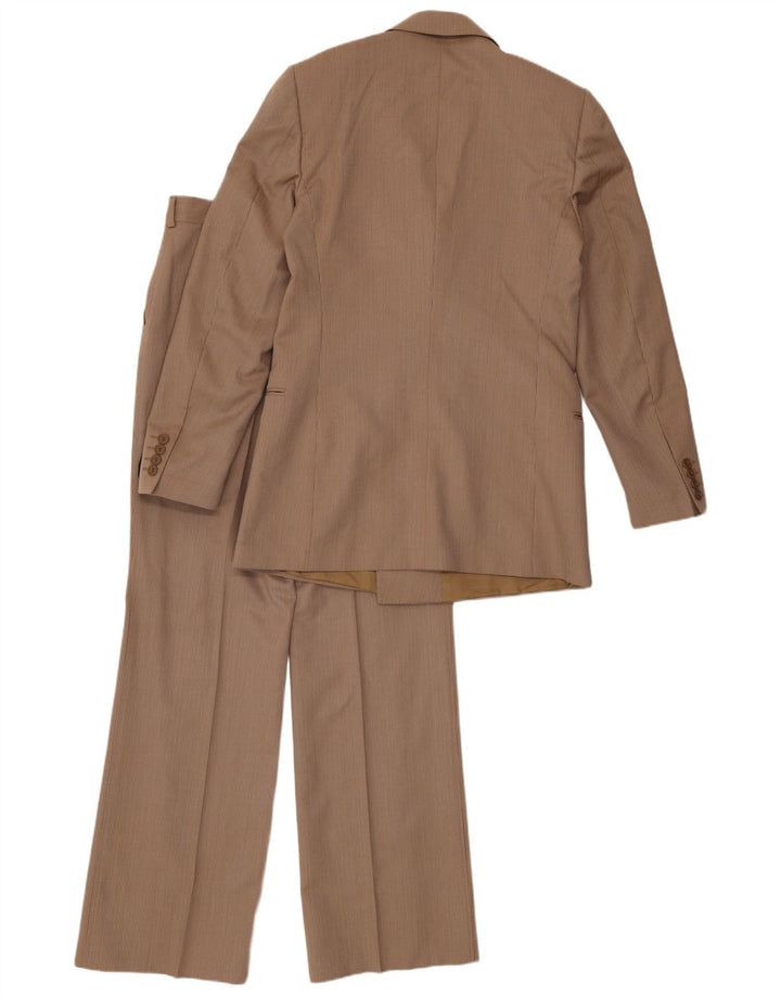 Costume 2 pièces vintage pour homme IT 48 Medium W30 L32 Marron à fines rayures
