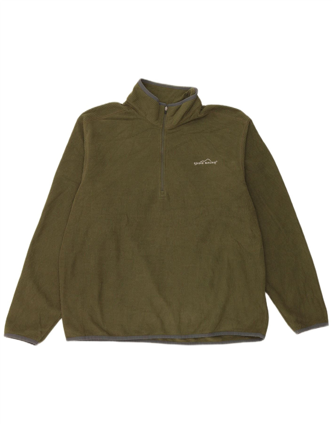 Eddie Bauer Pull polaire à col zippé pour homme, grand polyester vert