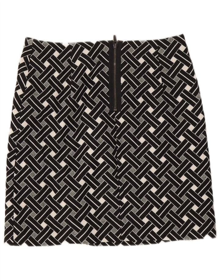 Marks & Spencer Jupe droite pour femme UK 12 Medium W32 Noir Géométrique