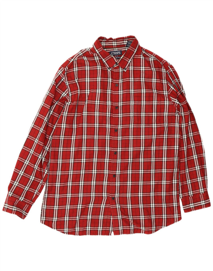 Chaps Chemise Flanelle Homme XL Rouge Carreaux Coton