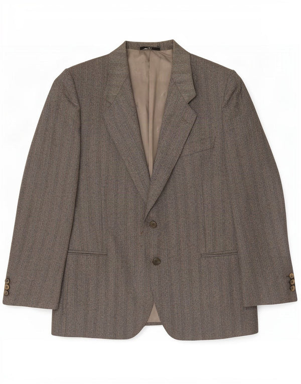 Valentino Veste blazer à 2 boutons pour homme UK 38 Gris moyen à chevrons