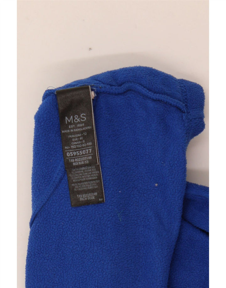 Marks & Spencer Veste polaire pour femme UK 12 Bleu moyen Polyester